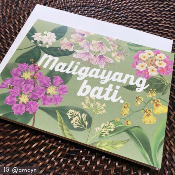 "Maligayang Bati" Greeting Card with sticker & envelope - Image 2