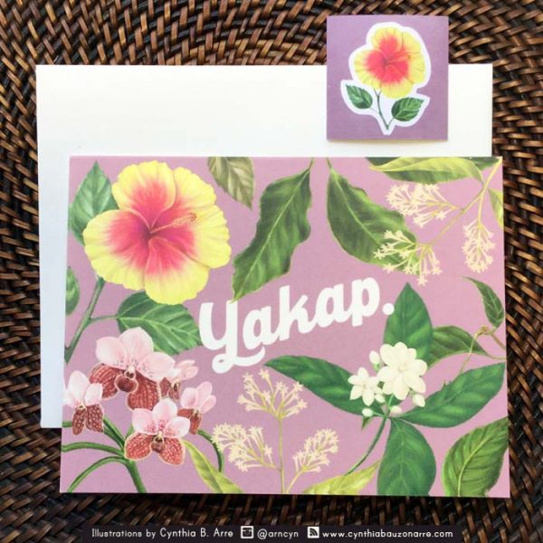 "Yakap" Greeting Card with sticker & envelope