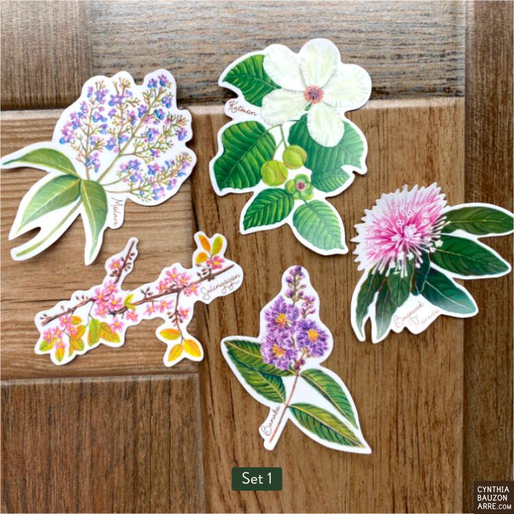 Philippine Forest Blooms Waterproof Stickers