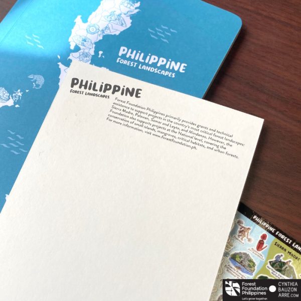 philippine forest landscape maps notebook and postcards