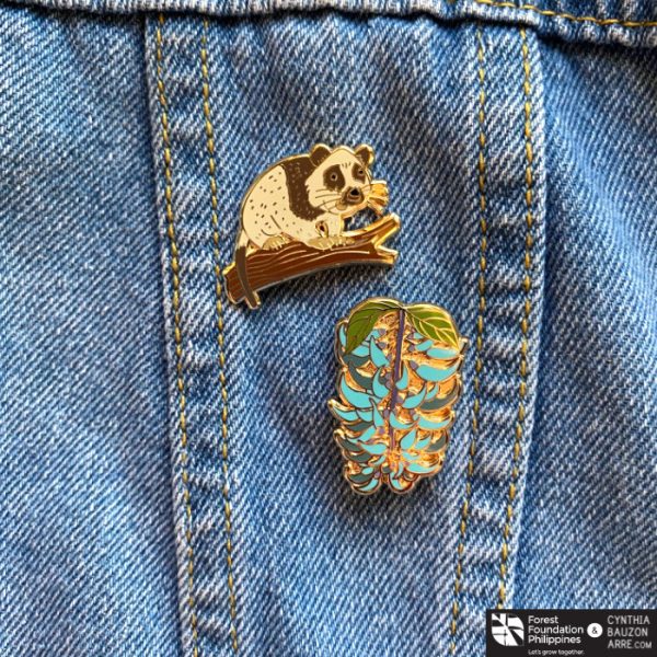 philippine endemic flora and fauna enamel pins
