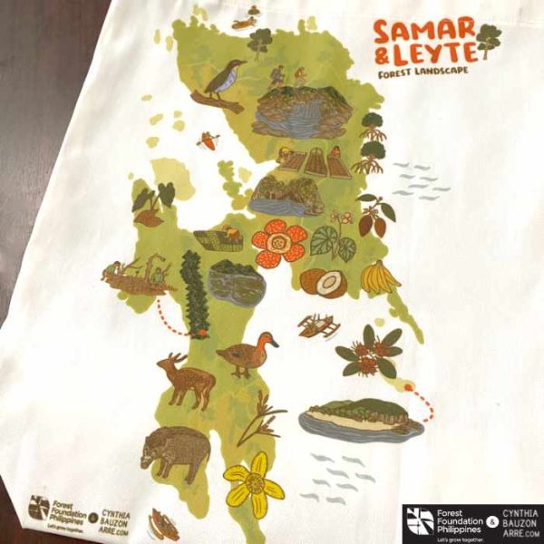 Samar Leyte Forest Landscape canvas tote bags