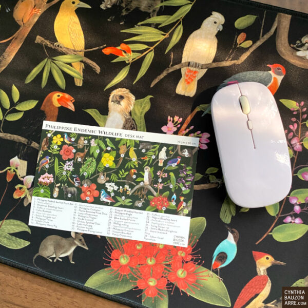 Philippine Endemic Wildlife Flora and Fauna Desk Mat / Mouse pad