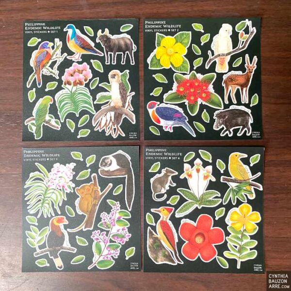 Philippine Endemic Wildlife Flora and Fauna Vinyl Stickers