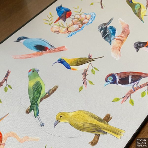 Philippine Endemic Birds Desk Mat