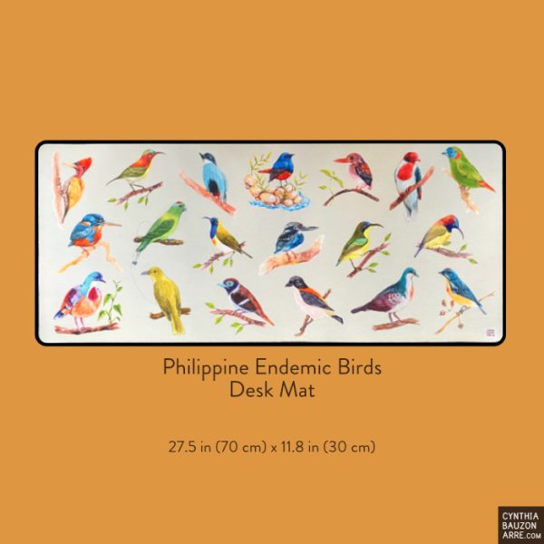 Philippine Endemic Birds Desk Mat
