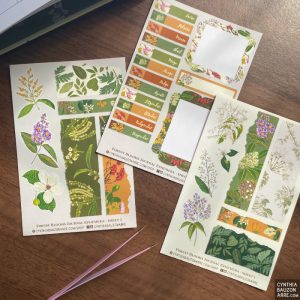 Forest Blooms – Journal Ephemera Sticker Sheet Set of 3