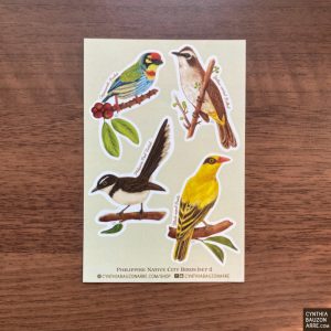 Philippine Native City Birds Waterproof Sticker Sheet