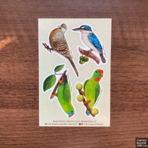 Philippine Native City Birds Waterproof Sticker Sheet