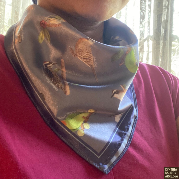 Philippine Native City Birds Charmeuse Satin Scarf