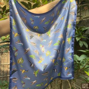 Philippine Native City Birds Charmeuse Satin Scarf