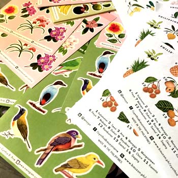 Pinoy Food, Fruits, Flowers & Birds Stickers