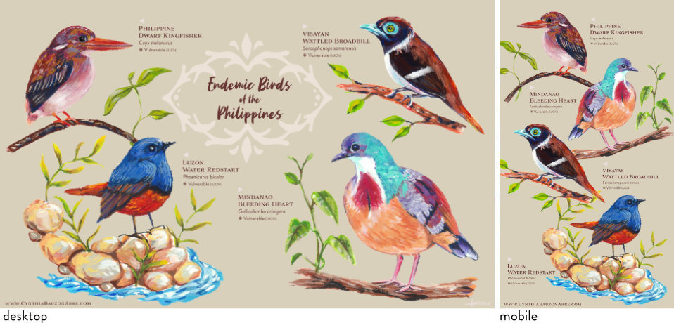 Philippine endemic birds wallpaper