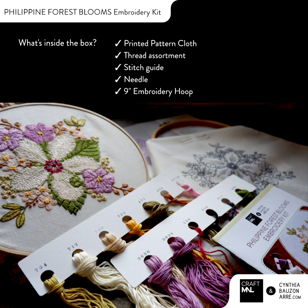 Philippine Native Flowers Embroidery Kit