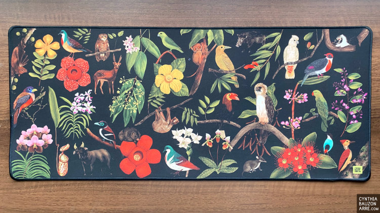 Luzon, Visayas, and Mindanao Philippine native flora and fauna desk mat