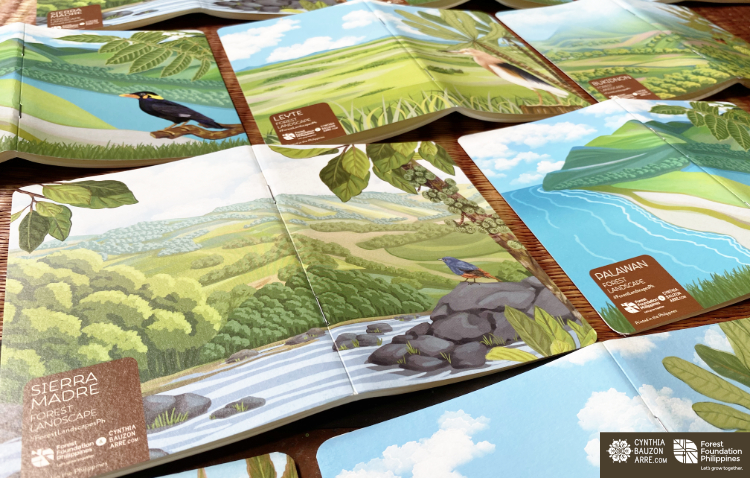Philippine forest landscapes notebooks - Cynthia Bauzon Arre Forest Foundation Philippines